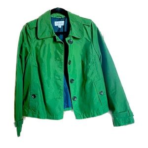 Lightweight Green Cotton-Polyester Jacket